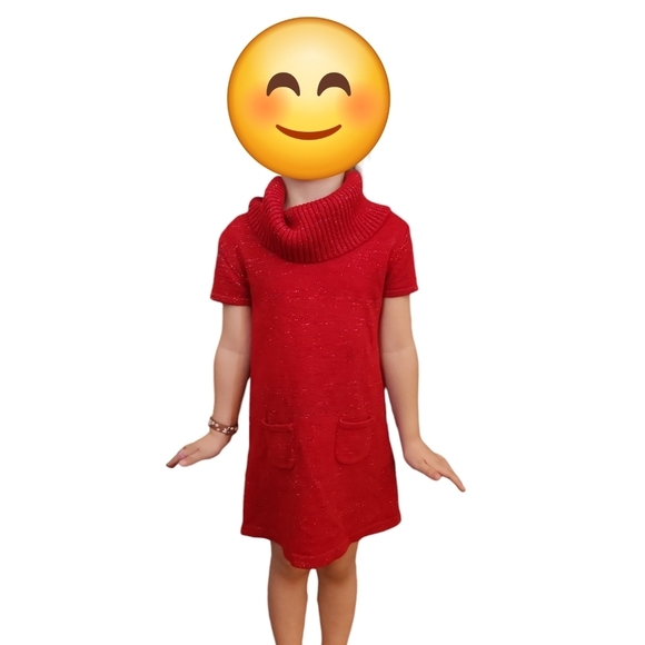 Faded Glory Red Glutter Sweater Dress - Picture 1 of 7